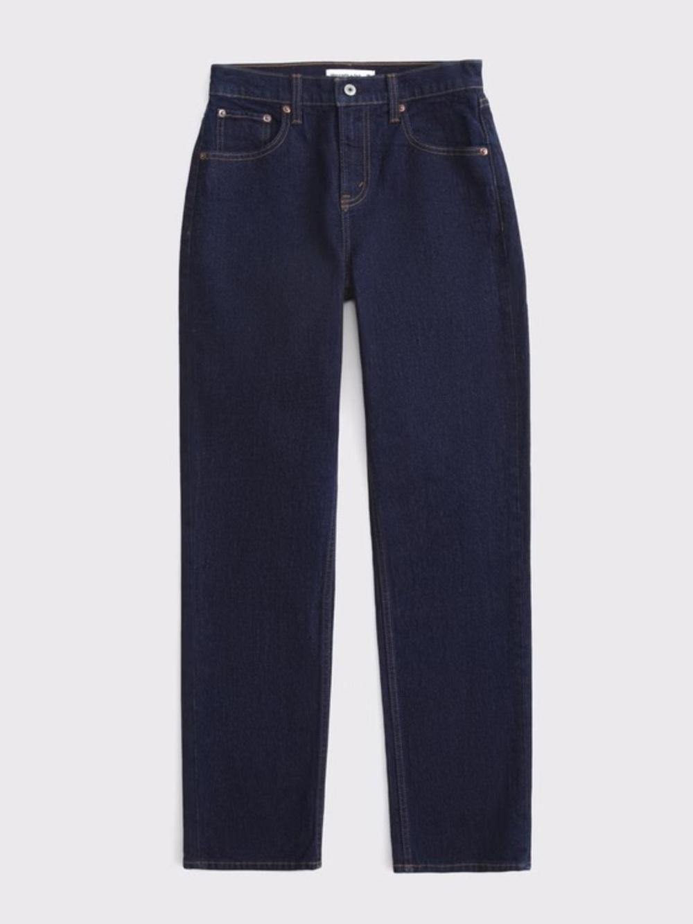 A&F | The Slim Straight Dark Indigo Straight-Leg Jeans
